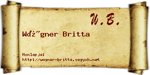Wágner Britta névjegykártya